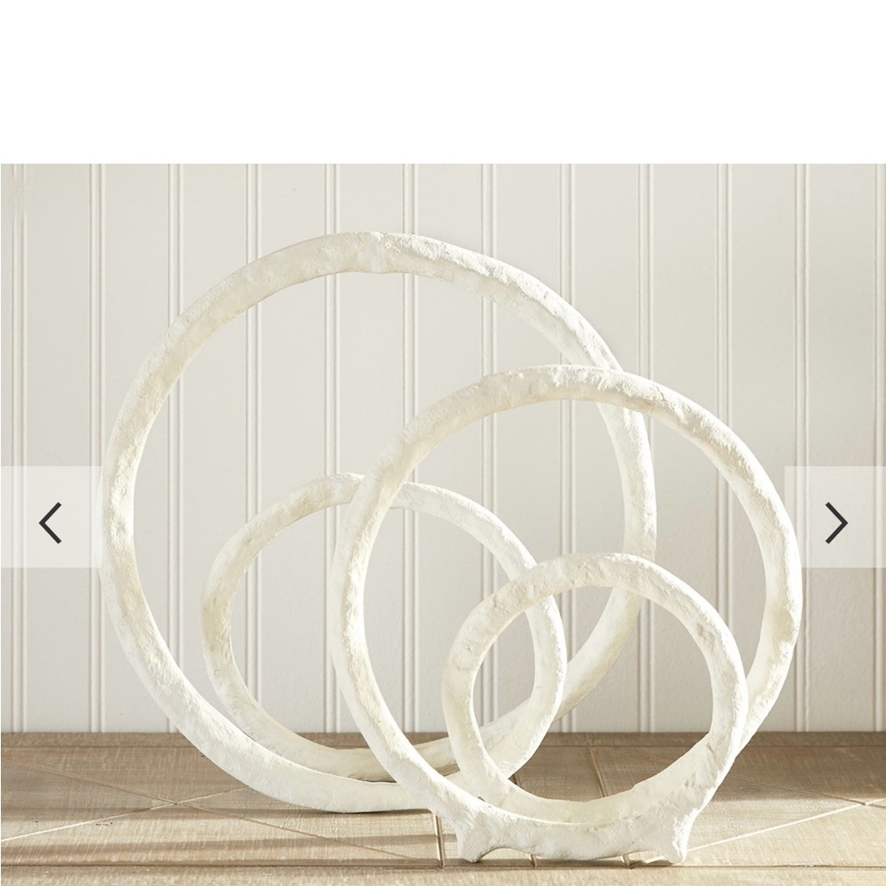 Pottery Barn Elisa Sculptures White set of 2 - Picture 3 of 7